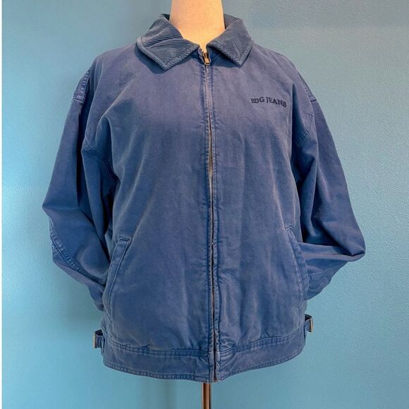 NEW BDG Urban Outfitters Jacket 100% Cotton Canvas Fully Lined Pockets Blue XL - Picture 2 of 9